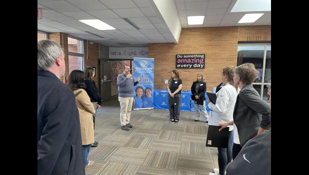 Photo by Megan Galbreath County officials and leaders took a tour of the Eastern Pulaski Boys and Girls Club site on Thursday, March 12.