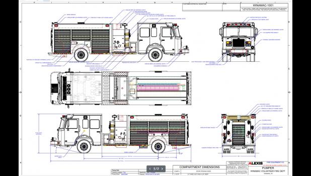 The Winamac Volunteer Fire Department will be receiving a custom pumper truck sometime in 2025 from the Alexis Fire Equipment Company.