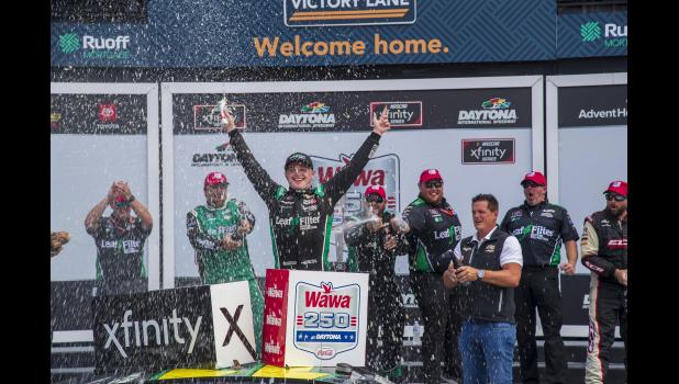 Justin Haley brought home his third Daytona win in three years. Photo courtesy of Kaulig Racing.