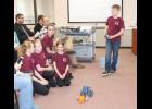 The Eastern Pulaski Elementary School Vex Robotics team introduced themselves to the Eastern Pulaski Community School Board Monday evening and briefly talked about the program. Danica Kistler, Kelsey Wegner, Olivia Link, Piper Link and Karsten Sandberg shared what they learned from being a part of the team. 
