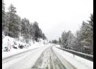Stock photo of snowy road